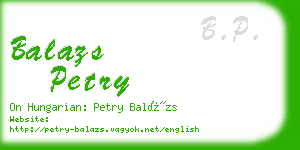 balazs petry business card
